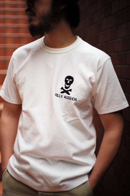 MC25004 MILITARY TEE / JOLLY ROGER BEST DAMN GROUP - WHITE