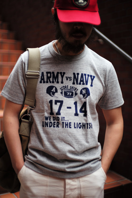 MC25011 MILITARY TEE / ARMY VS. NAVY - GRAY