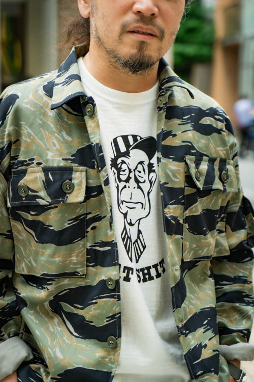 MC25022 ATHLETIC T-SHIRT / EAT SHIT - MILK