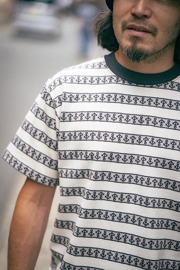 MC26006 MILITARY JACQUARD TEE / ANCHOR - GRAY