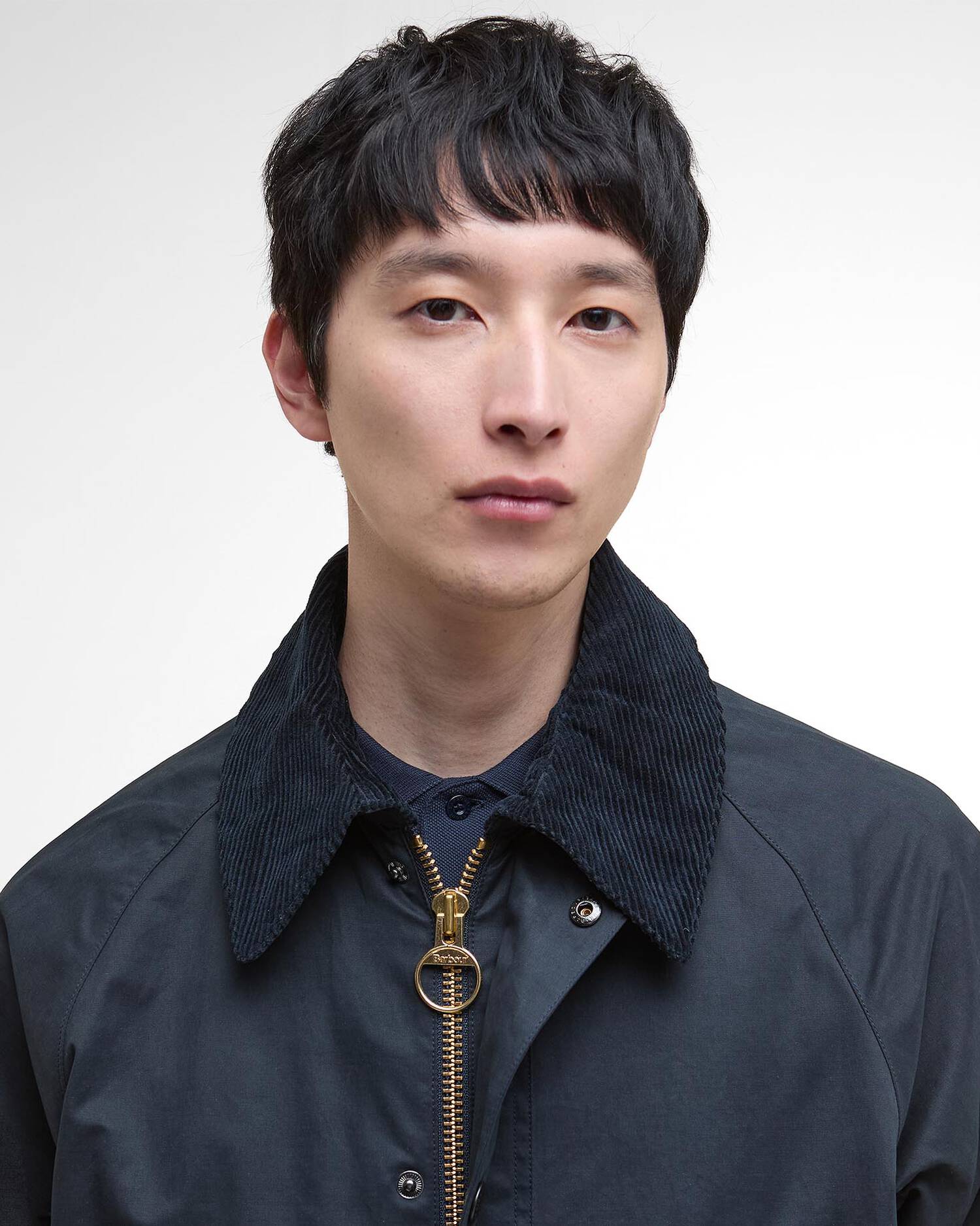 OS PEACHED BEDALE CASUAL JACKET - NAVY