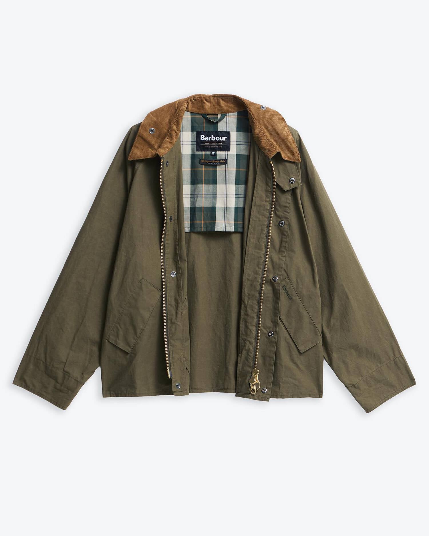 COTTON CASUAL JACKET - DUSKY GREEN