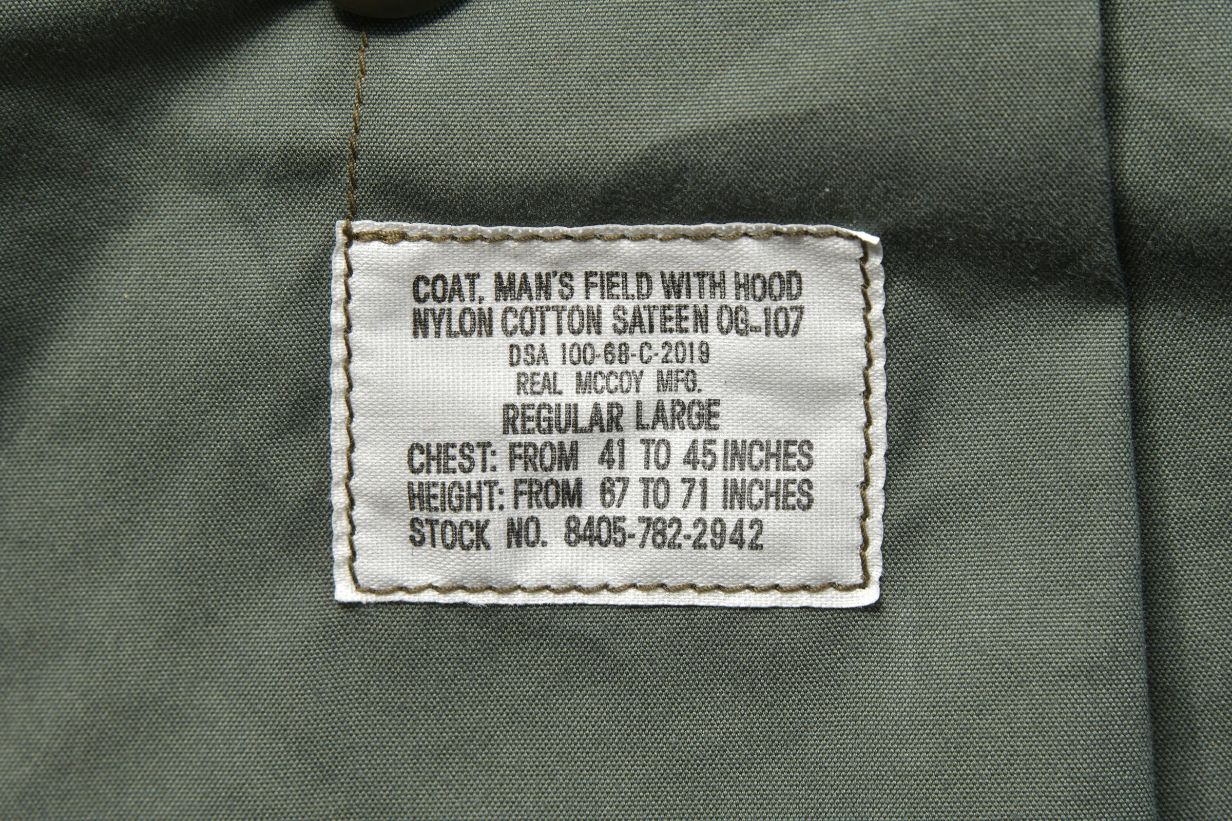 COAT MAN'S FIELD M-65 - OLIVE