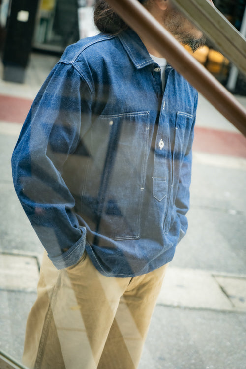 MJ25005 JUMPER WORKING DENIM BLUE - INDIGO