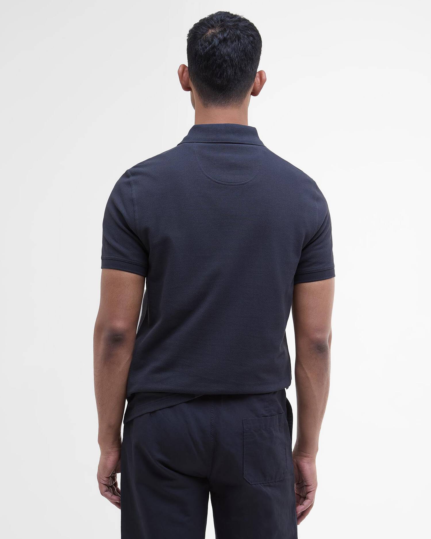 TARTAN PIQUE POLO SHIRT - NAVY/DRESS