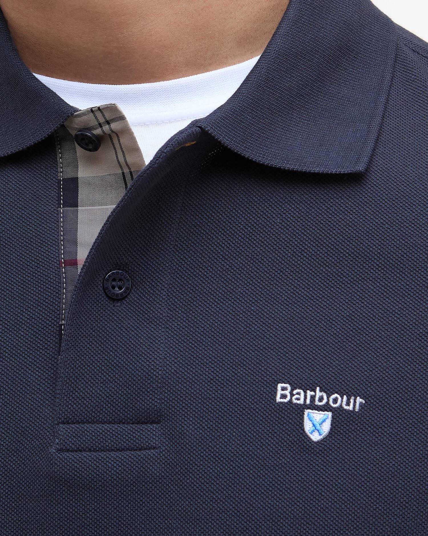 TARTAN PIQUE POLO SHIRT - NAVY/DRESS