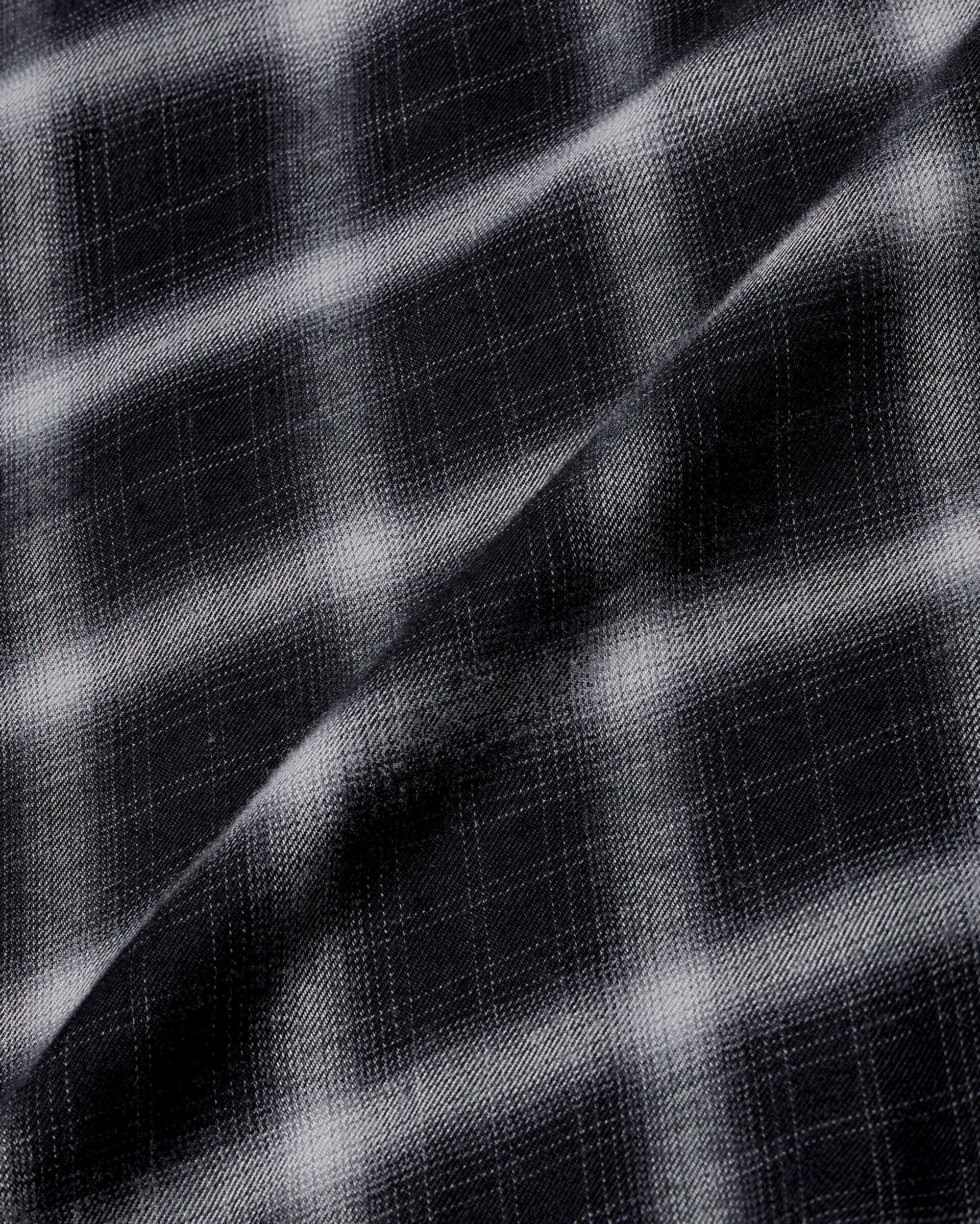 MMLS6009 RAYON CHECK L/S - NAVY