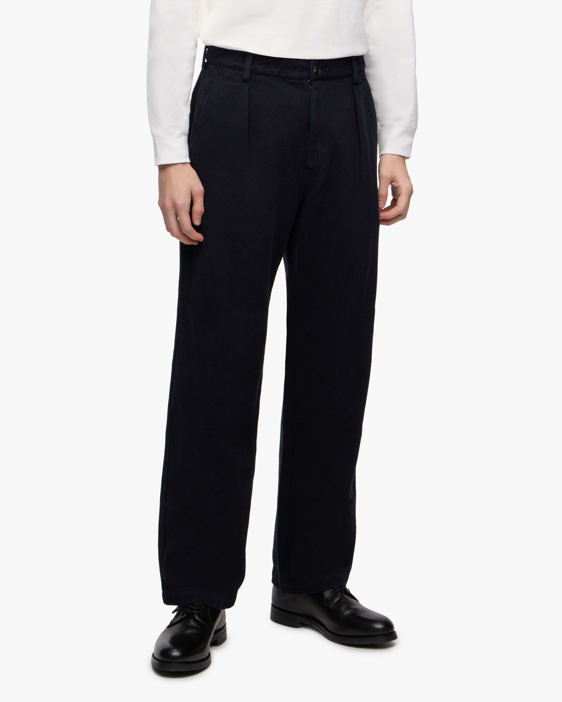 MMPT6008 SASHIKO PANTS-OVERDYE - INDIGO