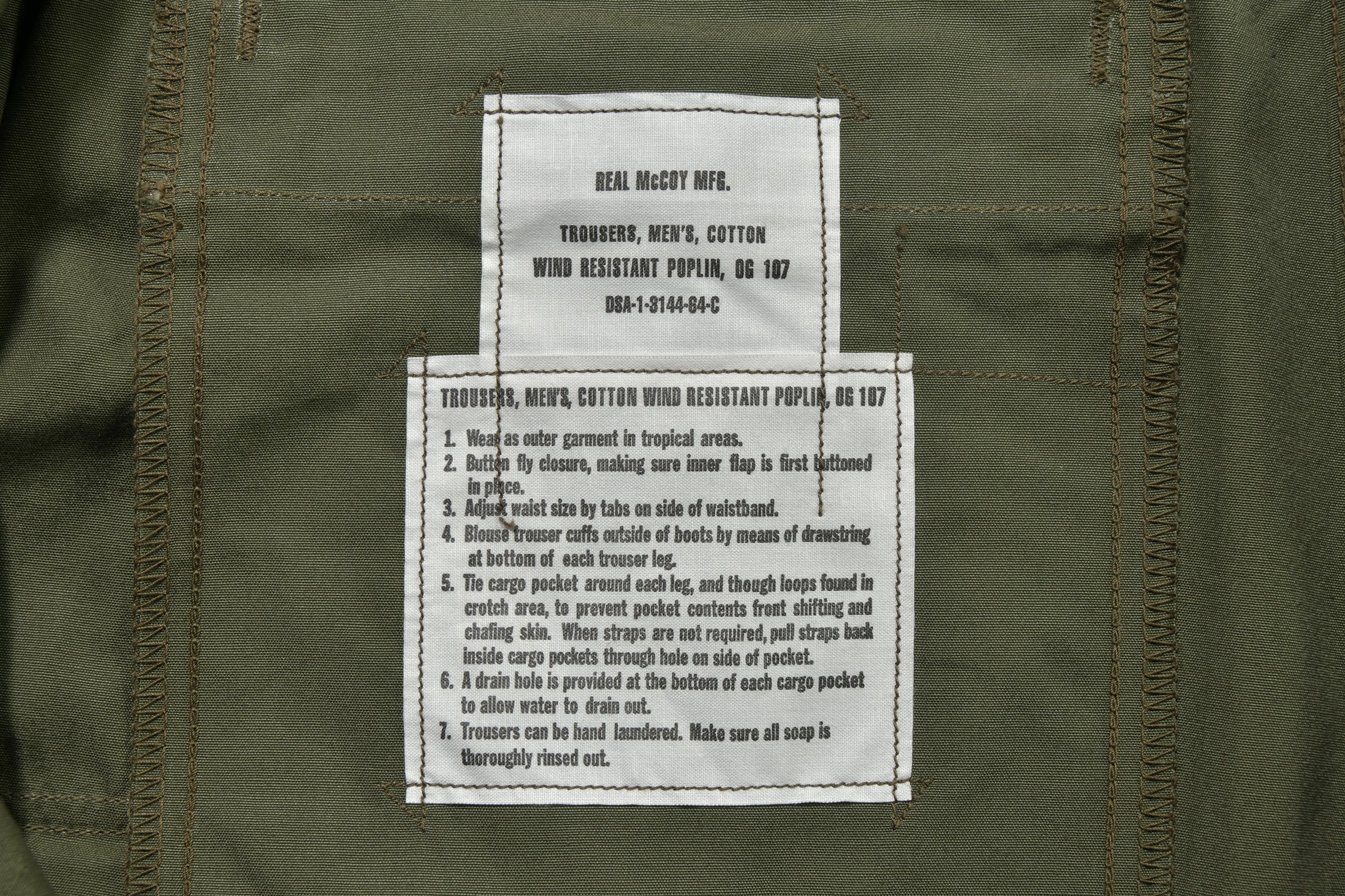 TROUSERS MAN'S COMBAT TROPICAL (MODEL 220) - OLIVE