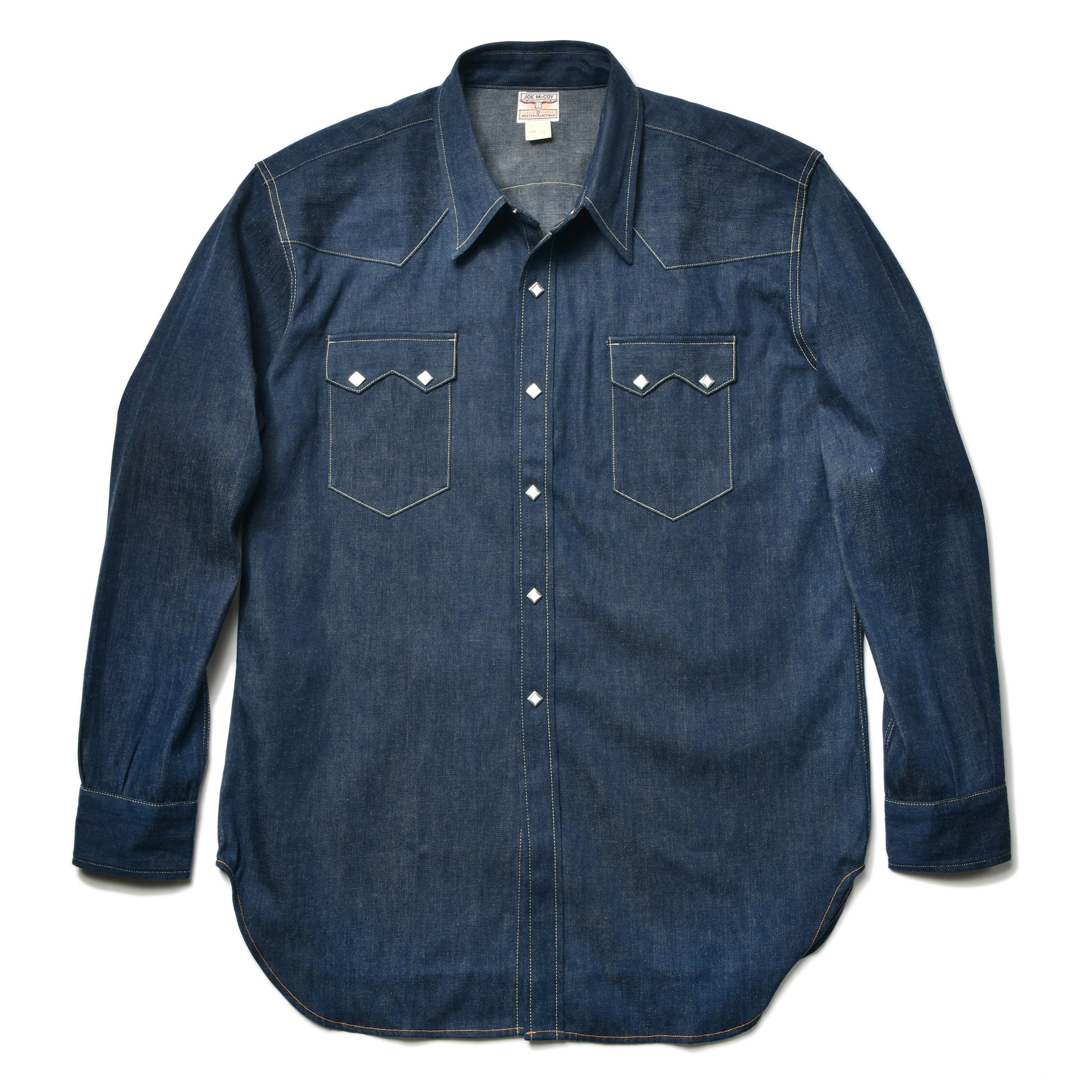 DENIM WESTERN SHIRT/SAWTOOTH - INDIGO