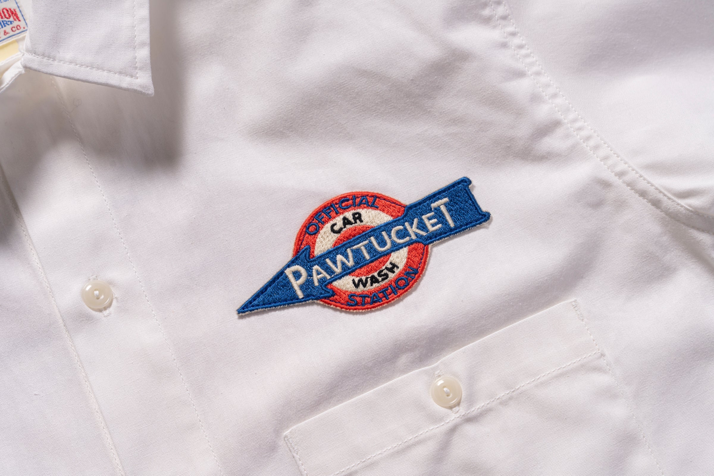 COTTON SERVICEMAN SHIRT / PAWTUCKET - WHITE