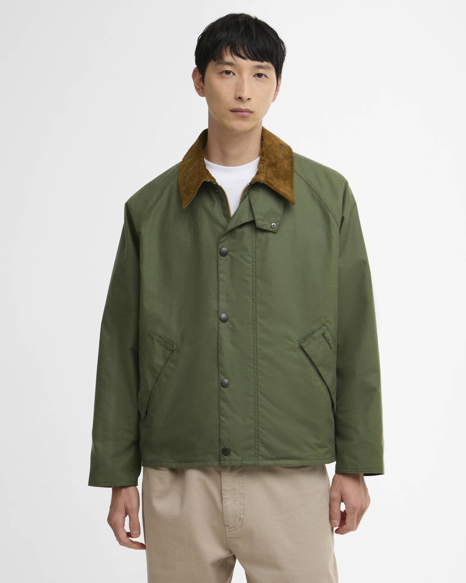 OS TRANSPORT WAX JACKET - LIGHT MOSS