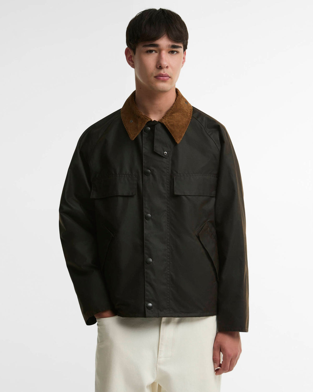 FOUR POCKET TRANSPORT WAX JACKET - DARK BROWN