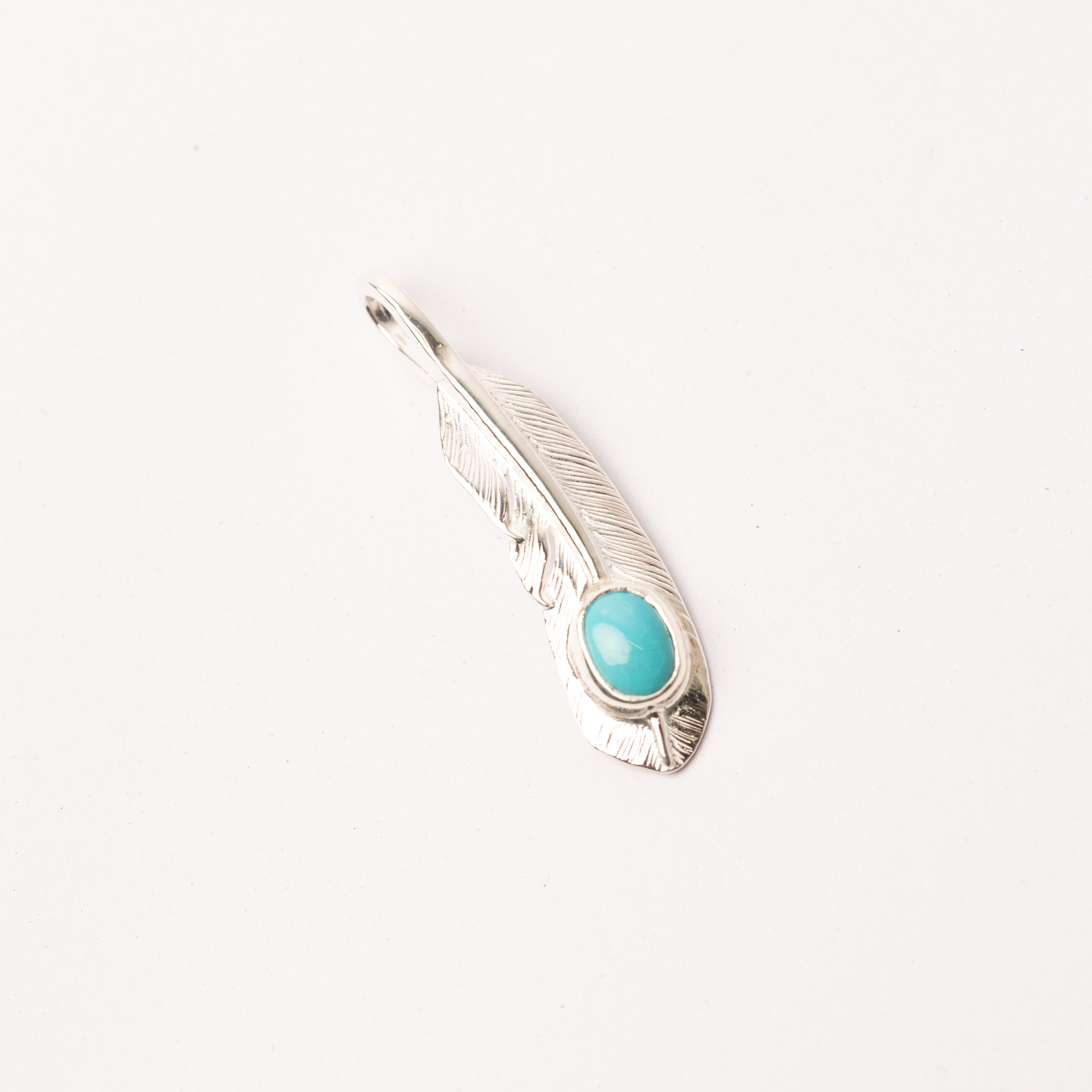 P-006L Feather with Turquoise (S)
