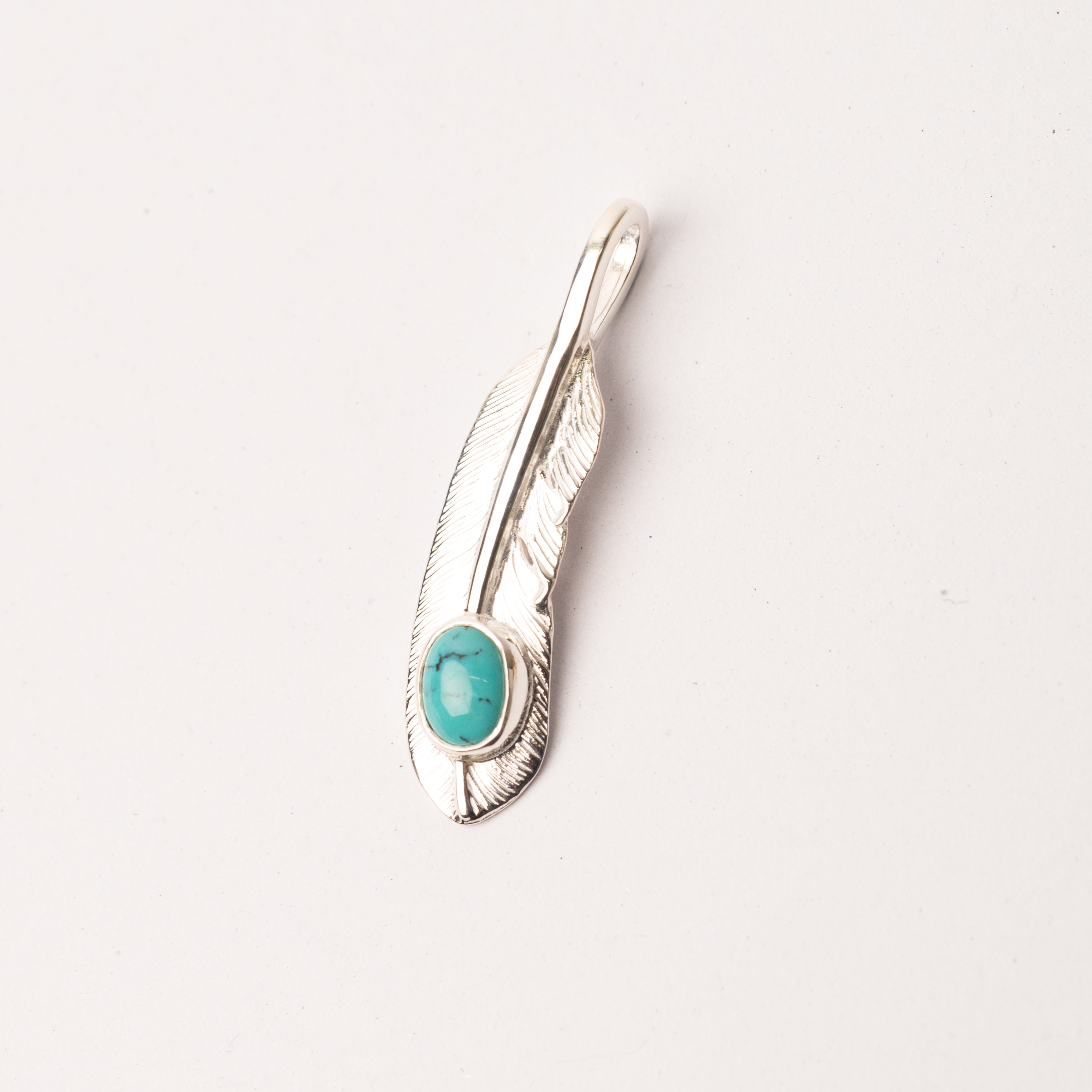 P-006R Feather with Turquoise (S)