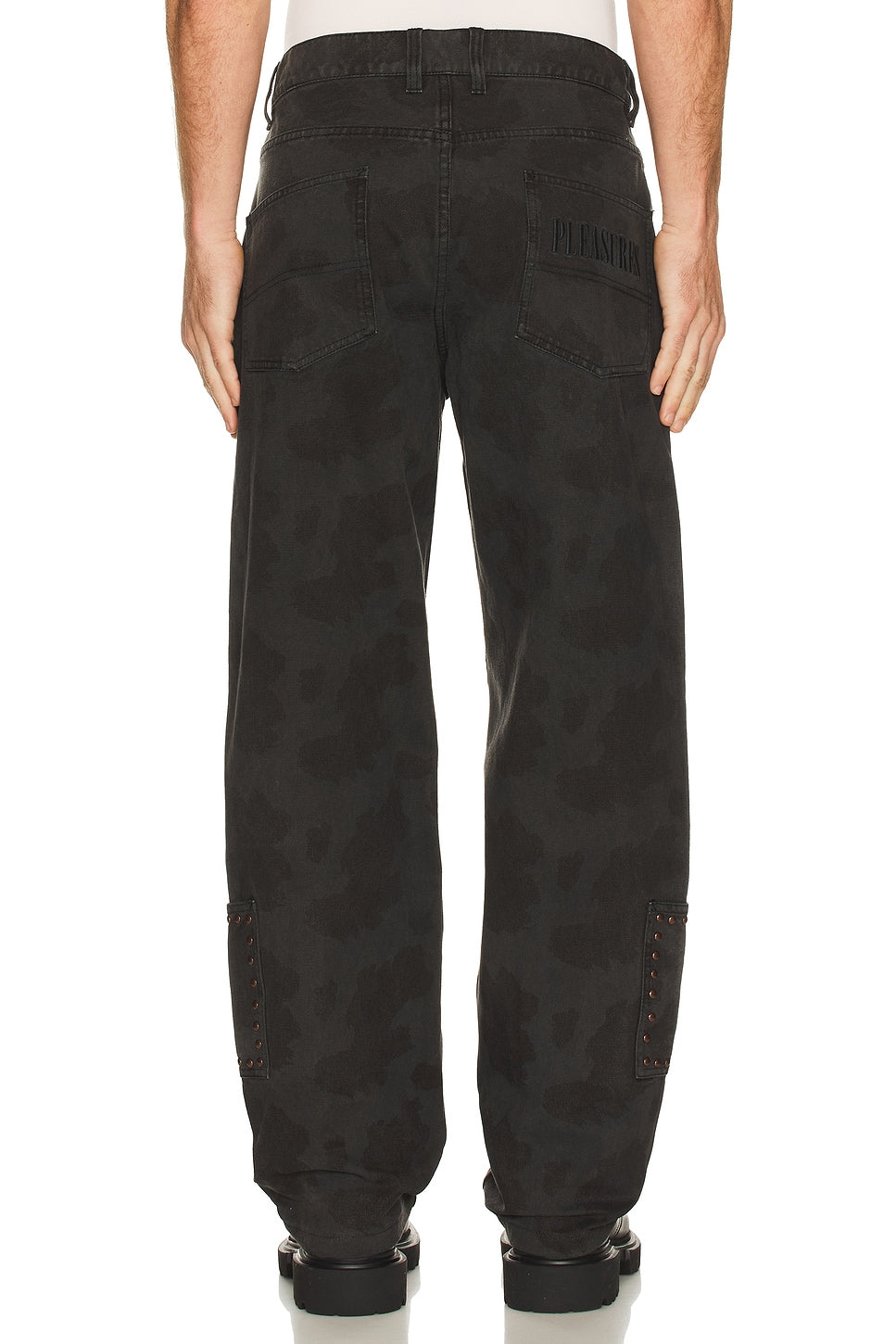 COWHIDE DOUBLE KNEE - BLACK