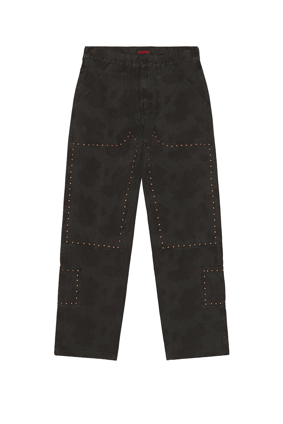 COWHIDE DOUBLE KNEE - BLACK