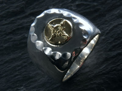 R-020 K18 STAMP PLAIN RING
