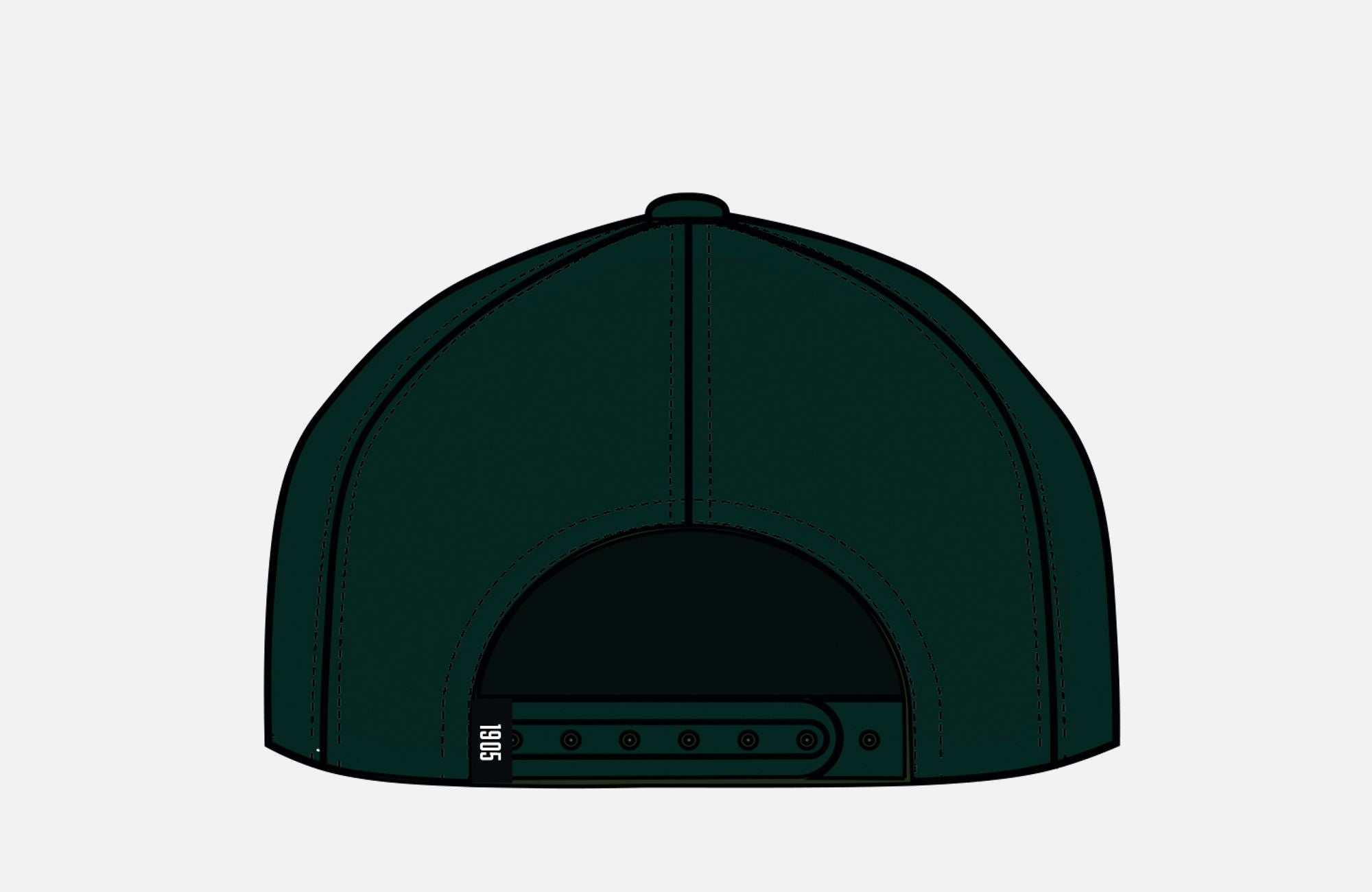 97464 GREEN EMBROIDERED LOGO BALL CAP - FOREST GREEN