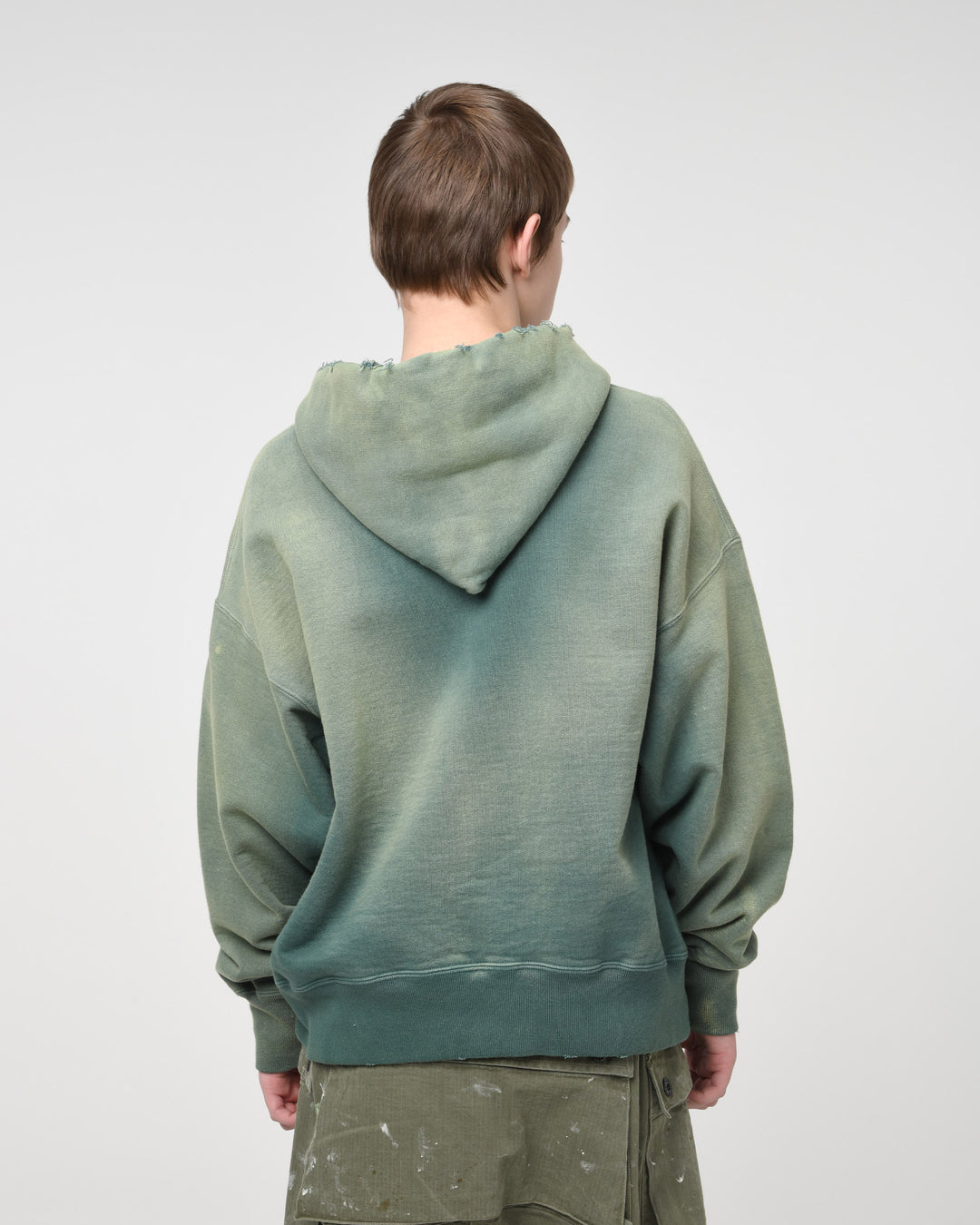 ARMY ZIP HOODIE AGED - AGED GREEN