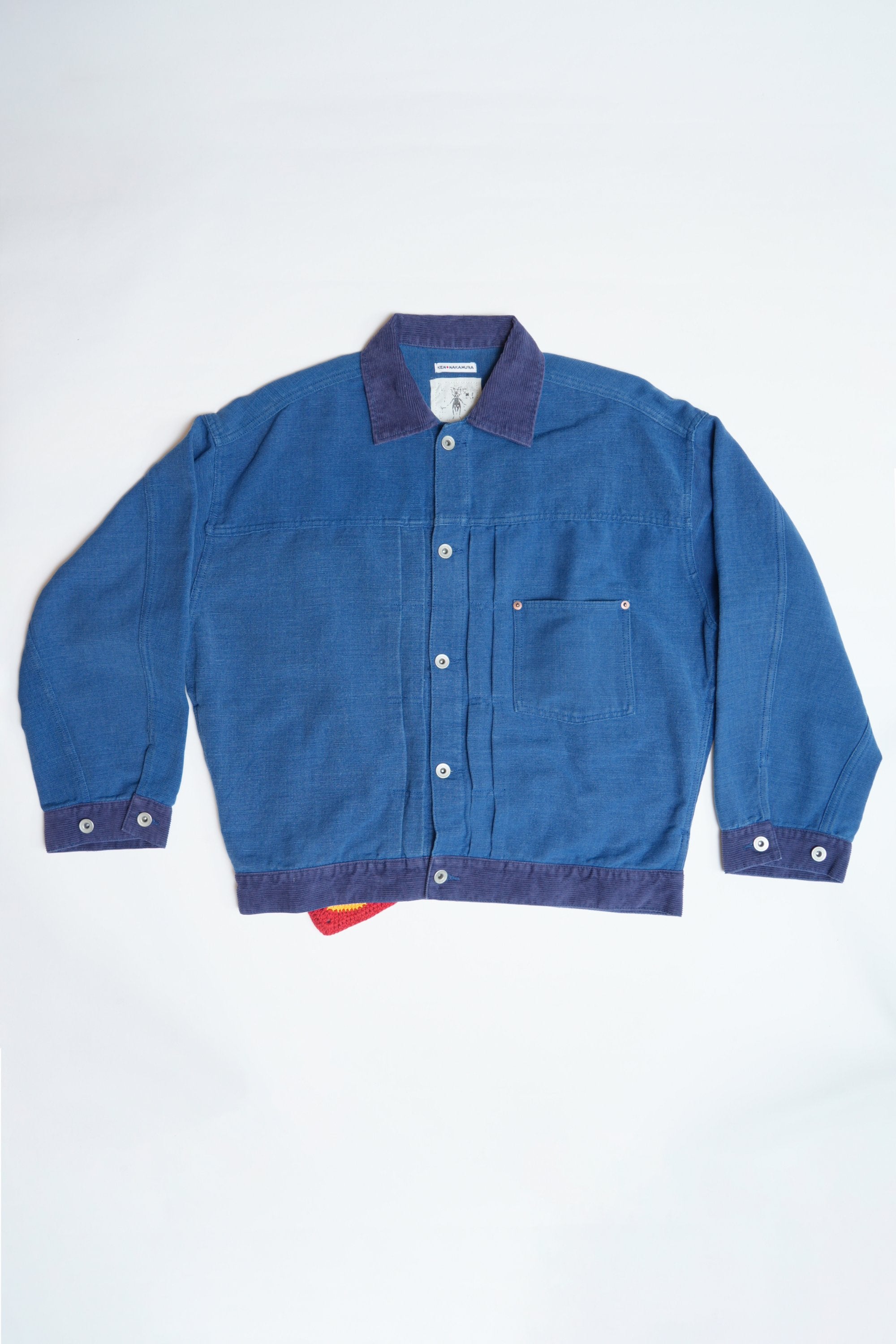 OTOP HAND WOVEN NATURAL INDIGO COTTON TYPE1 OVERSIZED JACKET - INDIGO