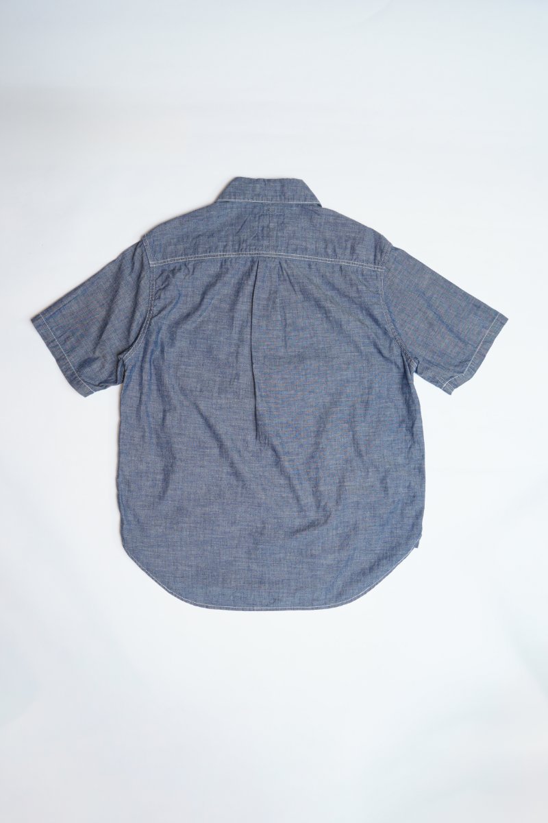 LIGHT CHAMBRAY FRENCH STYLE SHAWL COLLAR P/O SHIRT TYPE2 - CHAMBRAY