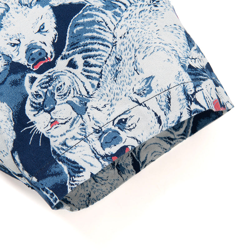 SP-091 45TH INDIGO HUNDRED PIG ALOHA SHIRT - INDIGO