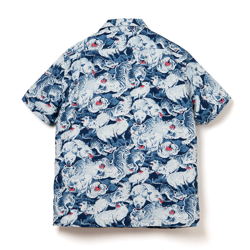 SP-091 45TH INDIGO HUNDRED PIG ALOHA SHIRT - INDIGO