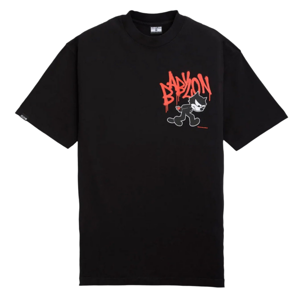 SPRAY TEE FELIX X BABYLON FELIX X BABYLON - BLACK