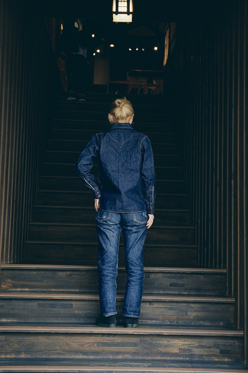 SWD-L02 Denim Western Shirt - INDIGO