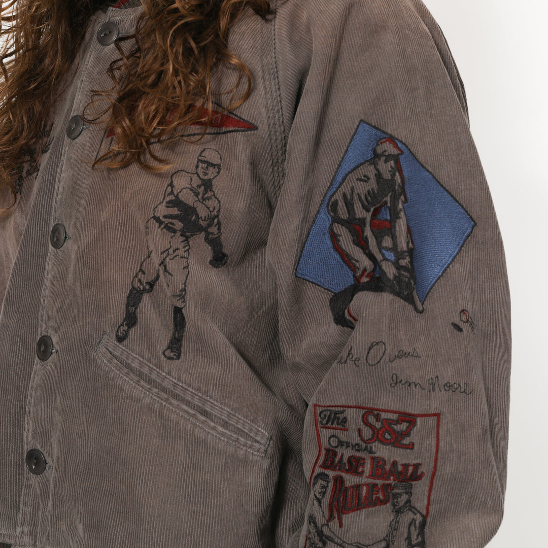 VARSITY LETTERMAN JACKET - CHARCOAL