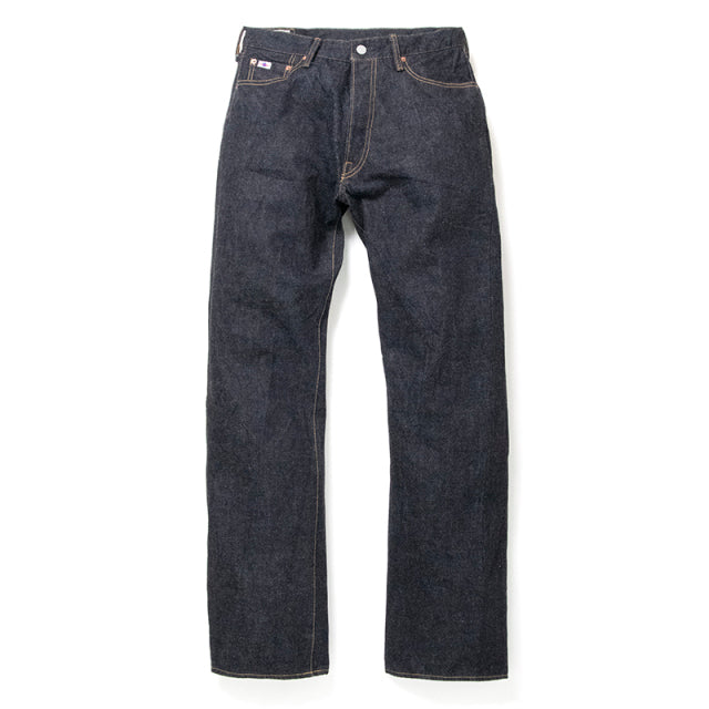 SD-102-CB 15oz loose straight pants with cinch back - INDIGO
