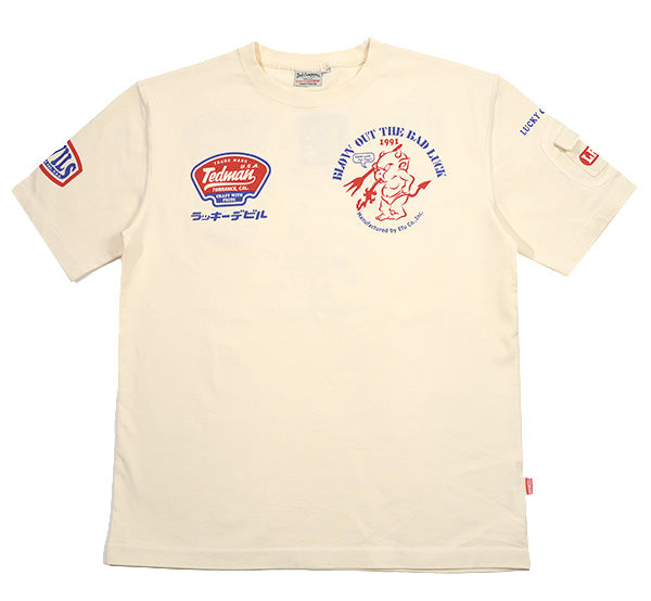 TDSS-566 RED DEVIL LOGO DESIGN - OFF WHITE