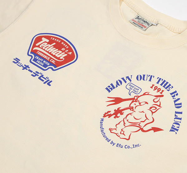 TDSS-566 RED DEVIL LOGO DESIGN - OFF WHITE