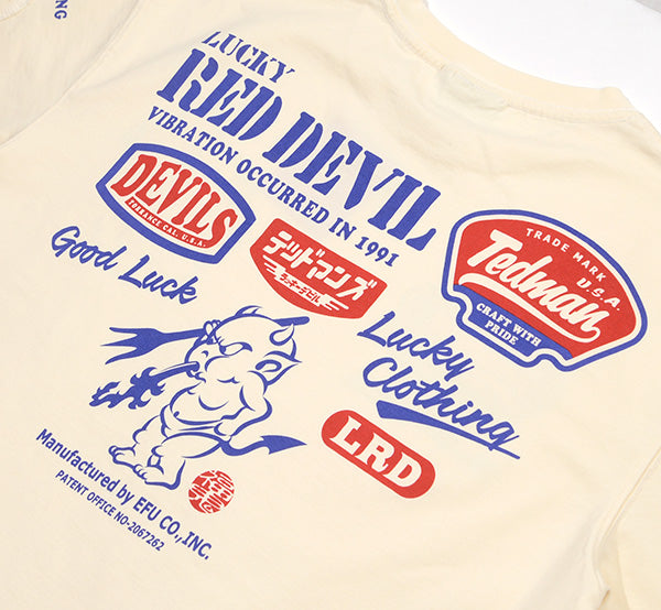 TDSS-566 RED DEVIL LOGO DESIGN - OFF WHITE
