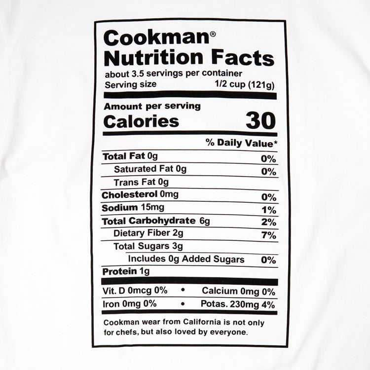 NUTRITION FACTS TEE S/S - WHITE