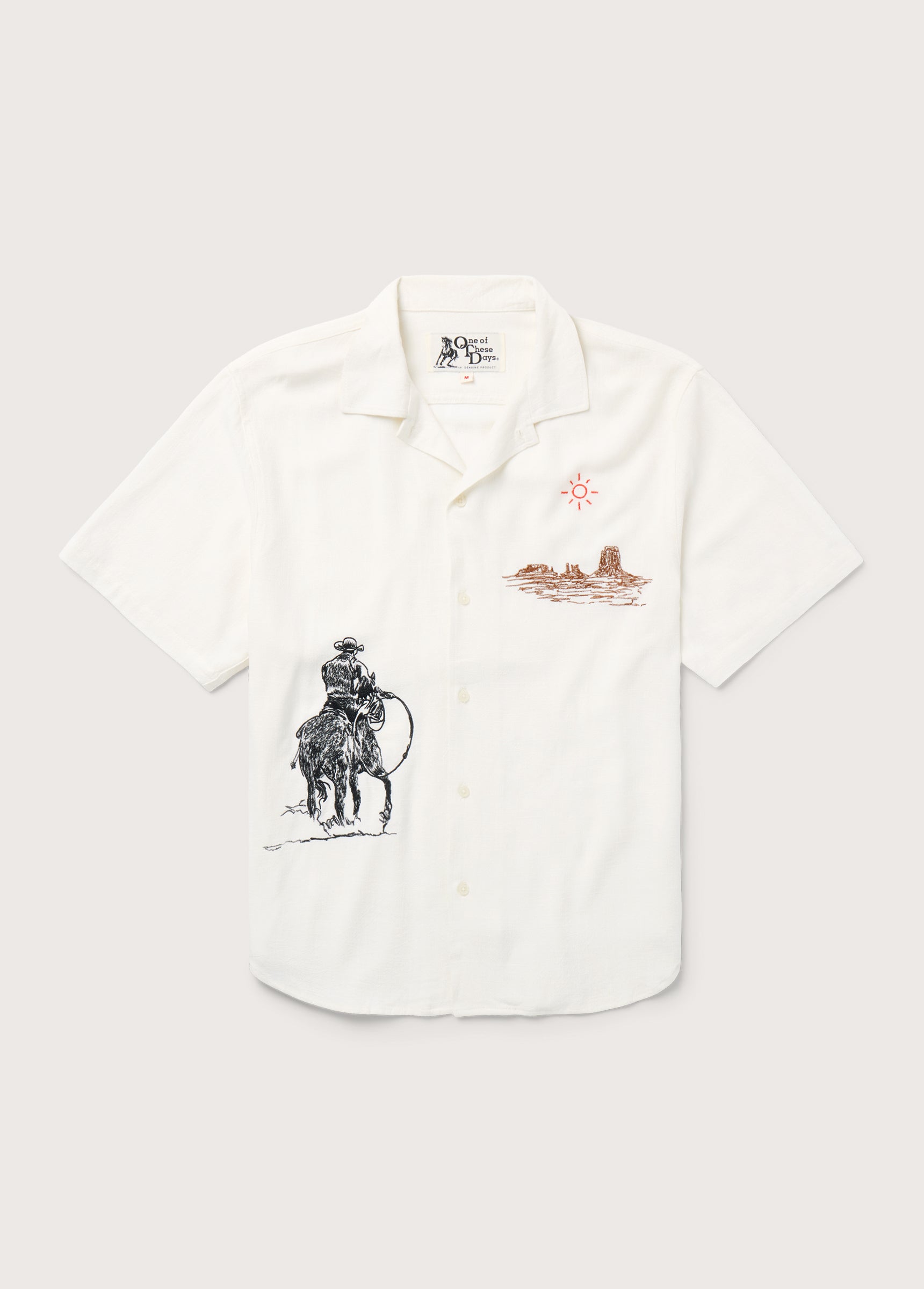 TOMORROW HAS ALREADY SPOKEN CAMP SHIRT - BONE