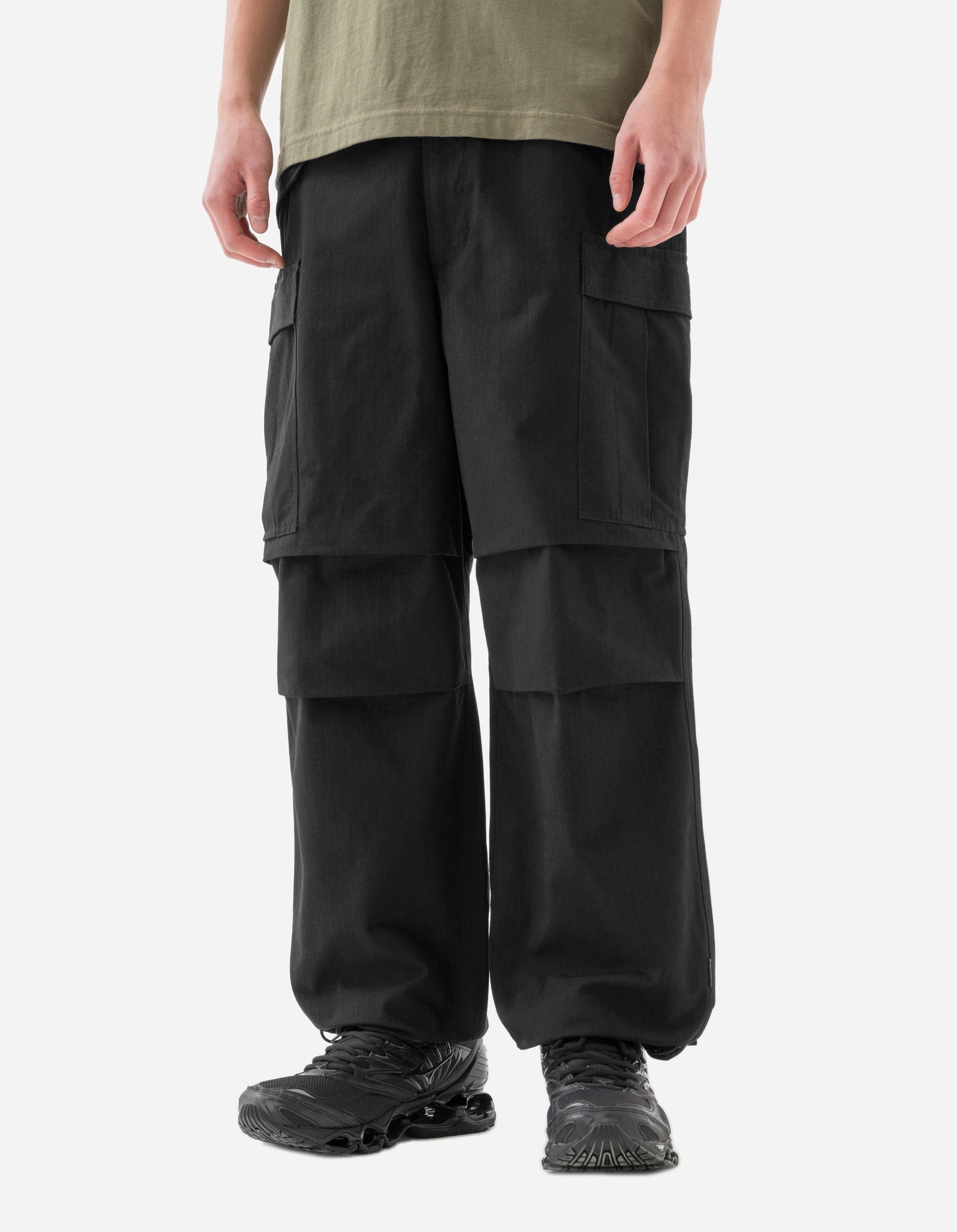 7400 Hemp M65 Cargo Pants - BLACK