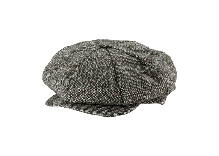 TWEED NEWSBOY CAP - GREY