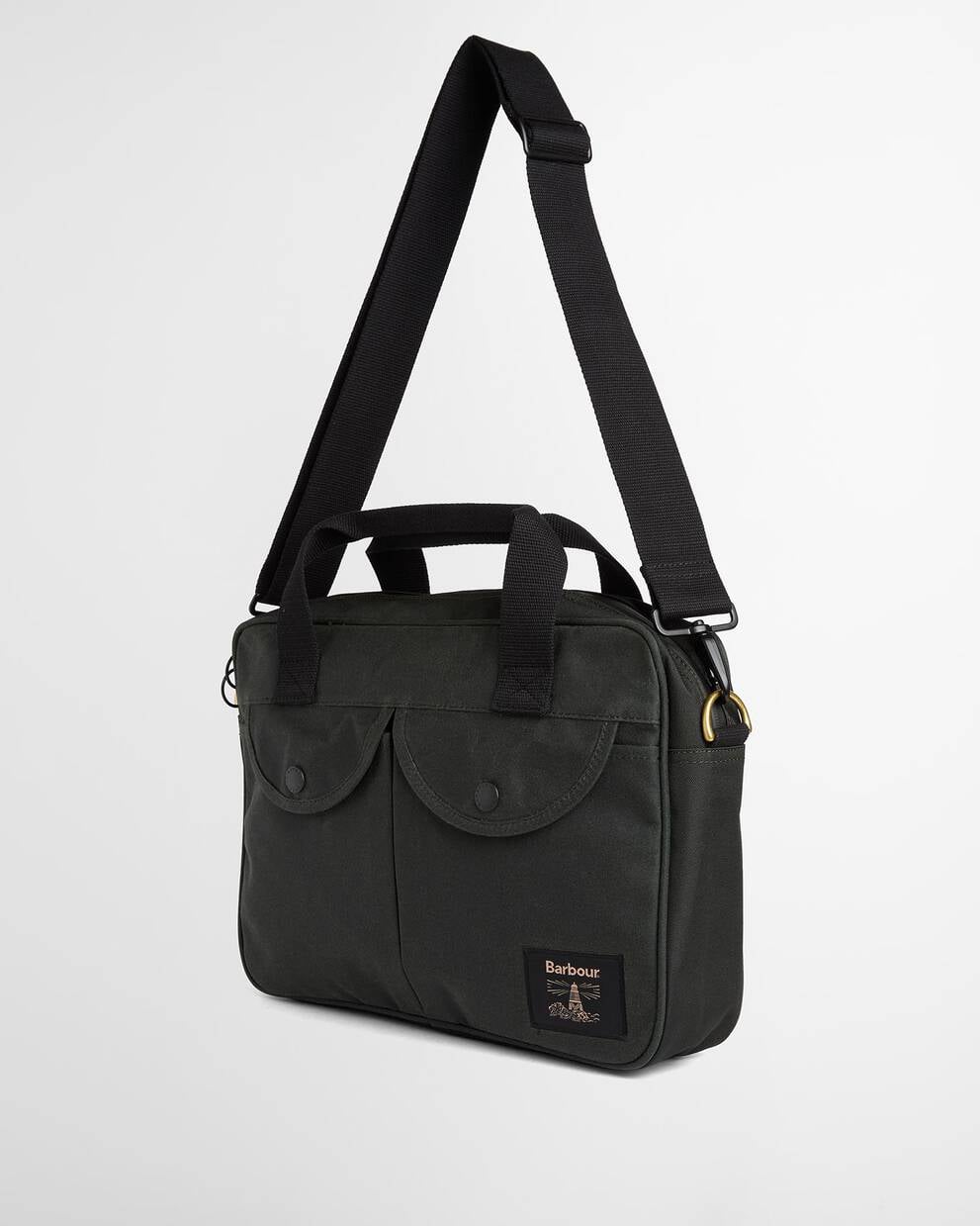 FIELD WAX LAPTOP CROSSBODY BAG - SAGE