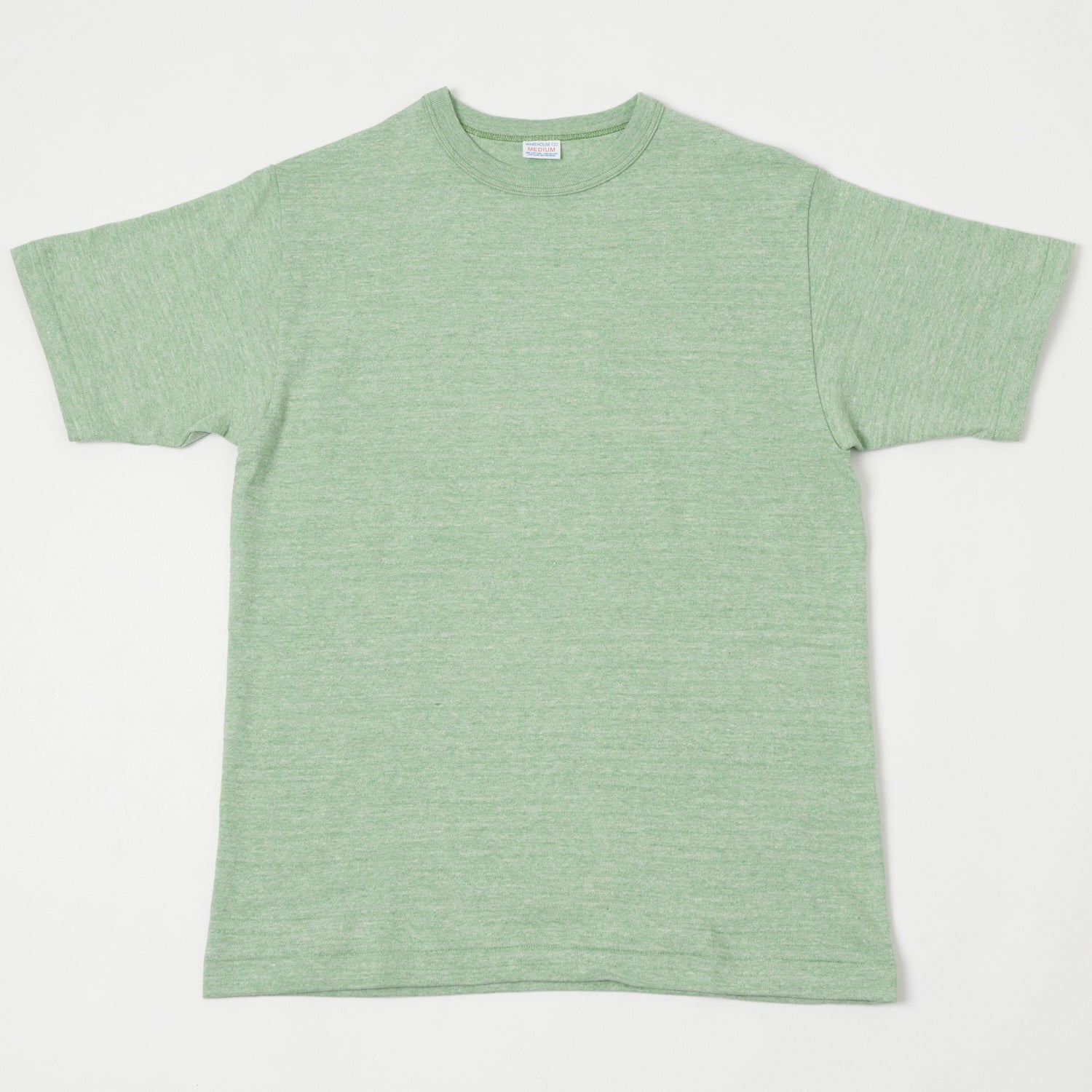 4096 88/12 HEATHER CREW NECK T PLAIN - GREEN
