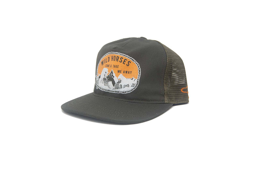WILD HORSES TRUCKER - OLIVE
