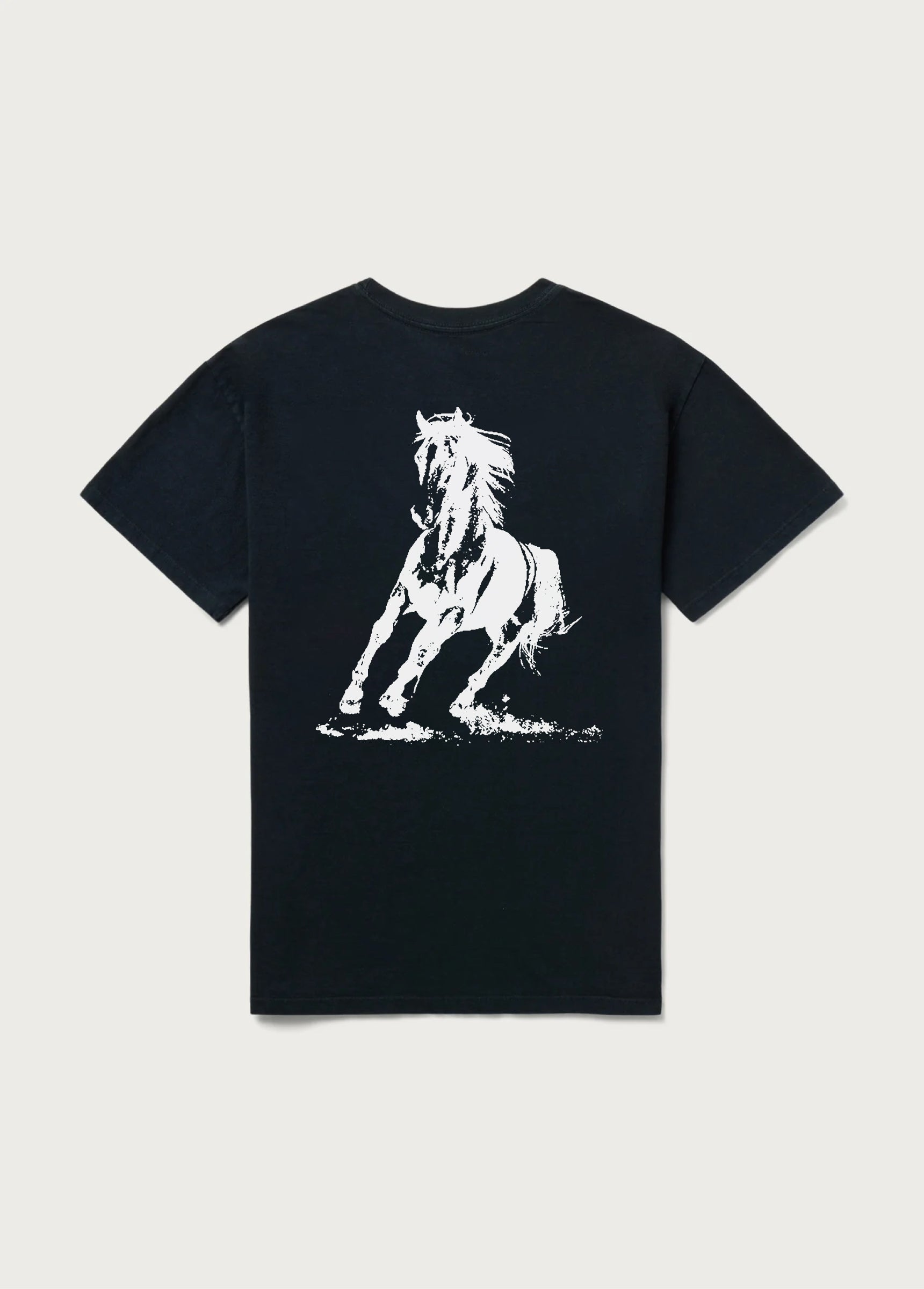 XEROX RUNNING HORSE  TEE S/S - WASHED BLACK