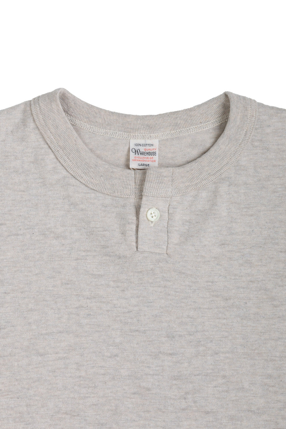 4082 1 BUTTON HENLEY NECK TEE - OATMEAL