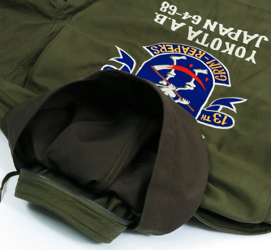 BR15804 TYPE M-65 13th BOMB. SQ. "GRIM REAPERS" - OLIVE DRAB