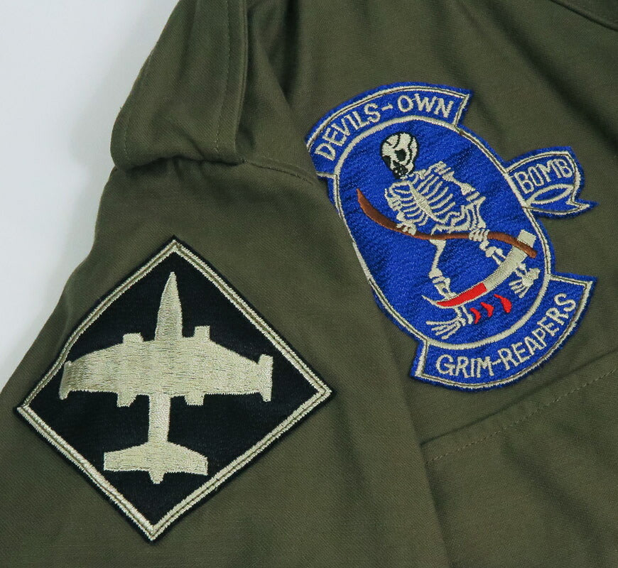 BR15804 TYPE M-65 13th BOMB. SQ. "GRIM REAPERS" - OLIVE DRAB