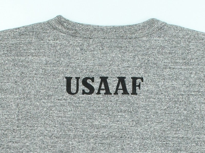 BR79726 SLUB YARN T-SHIRT - USAAF HARDING FIELD - H.GRAY