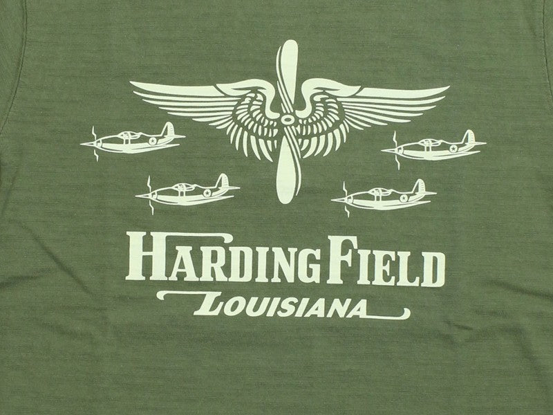 BR79726 SLUB YARN T-SHIRT - USAAF HARDING FIELD - OLIVE