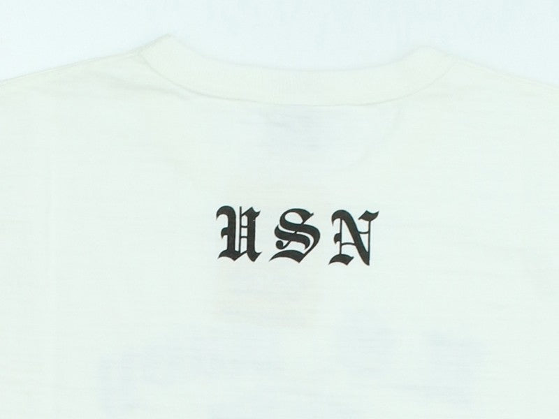 BR79727 SLUB YARN T-SHIRT - U.S. NAVY GREAT LAKES - WHITE