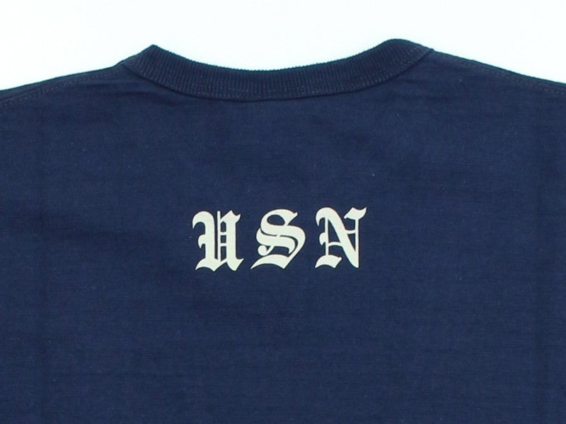 BR79727 SLUB YARN T-SHIRT - U.S. NAVY GREAT LAKES - NAVY